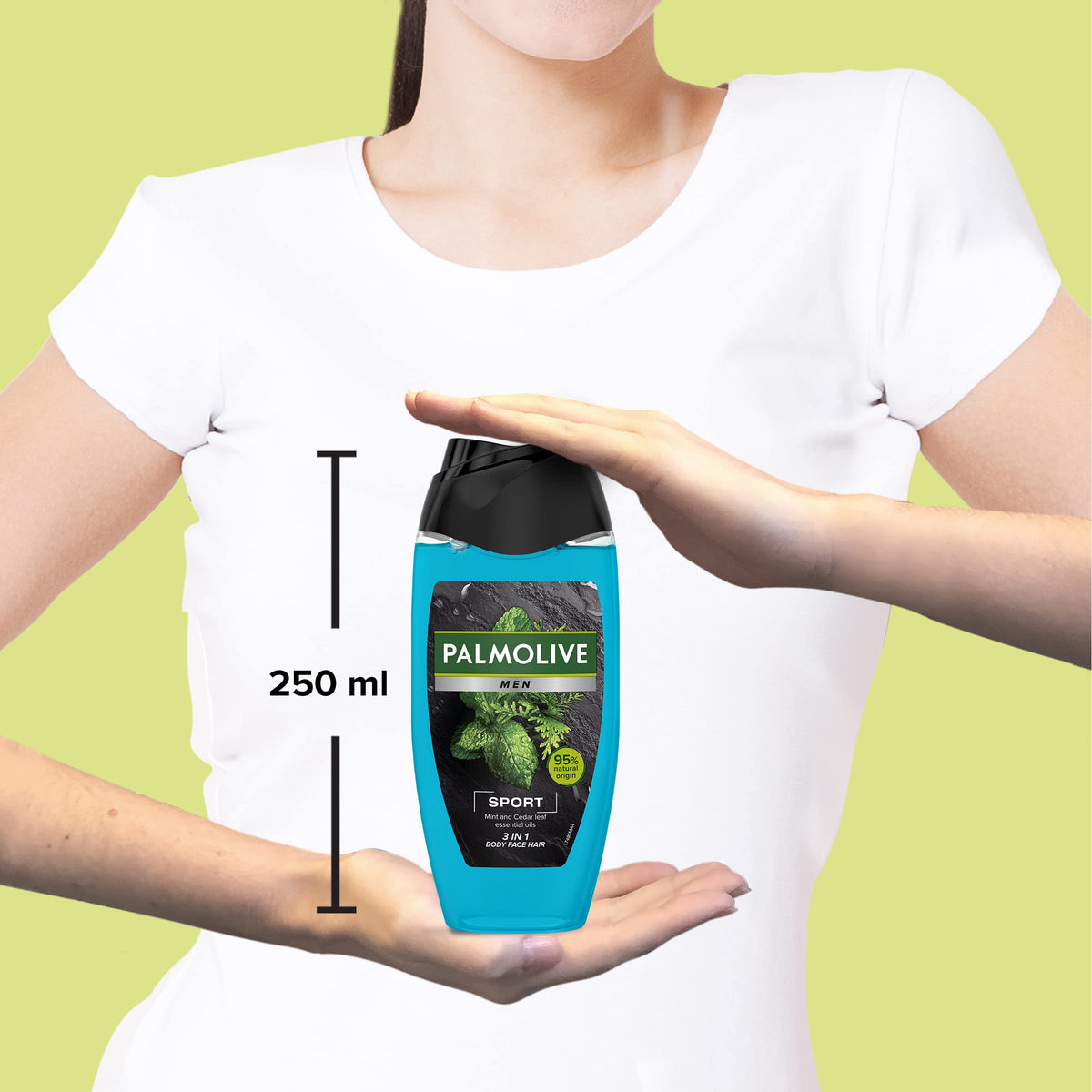 Palmolive Bagnoschiuma Men Sport 3 in 1 con oli essenziali 220ml x 6 | Docciaschiuma per uomo | Gel doccia sportivo | Profumo fresco | Detergente corpo, viso, capelli | Dermatologicamente testato