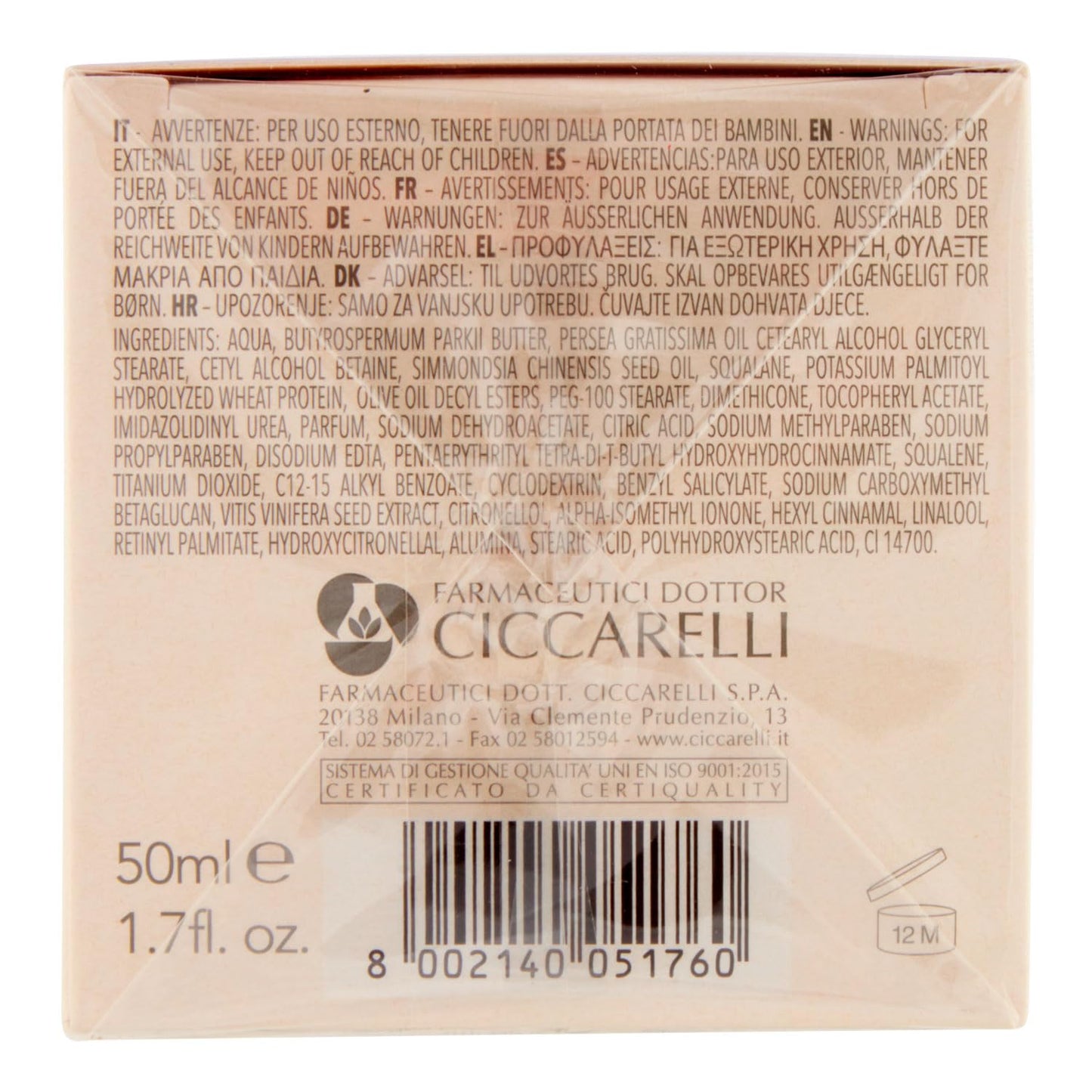 CERA DI CUPRA Crema Anti-Rughe Tonificante - 50 Ml - 50 ml