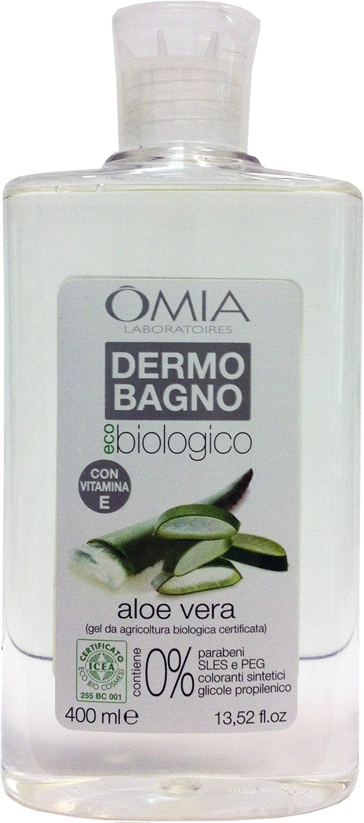 6 x OMIA Bagno Schiuma Fiori Aloe Vera Ml 400