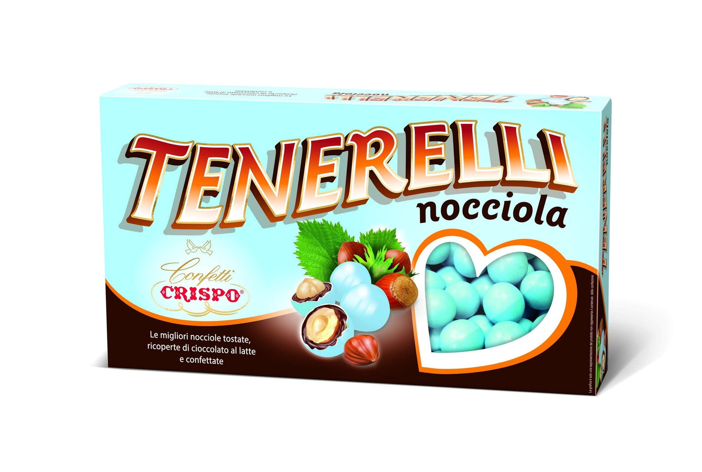 Confetti Tenerelli nocciole tostate ricoperte di cioccolato al latte celeste 1Kg