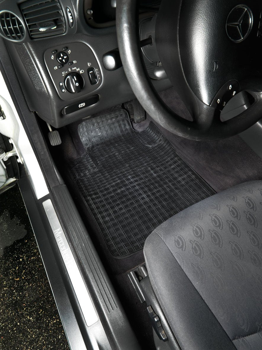 Bottari 14043 Set 4 Tappeti Auto Goros in Gomma Inodore, Universali, Sagomabili, Nero