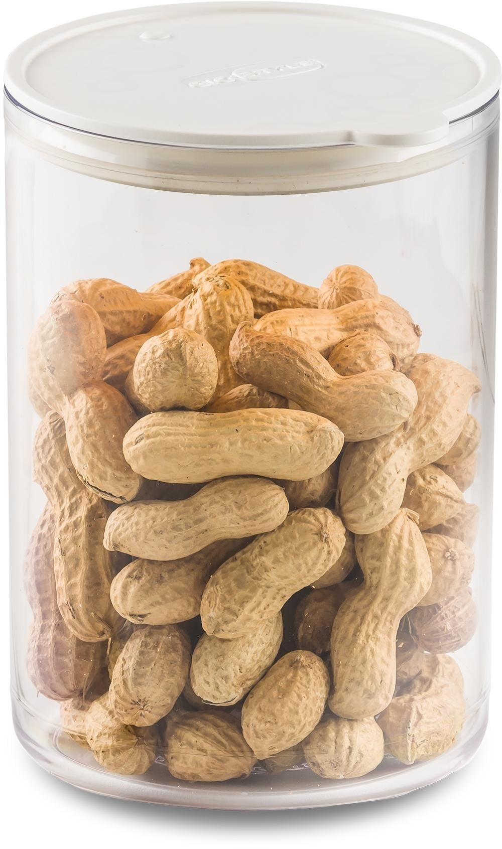 Contenitore Alimentare per Dispensa Tondo M | Bianco | 1,2L | Made in Italy | Coperchio Ermetico | Linea Con.Tengo