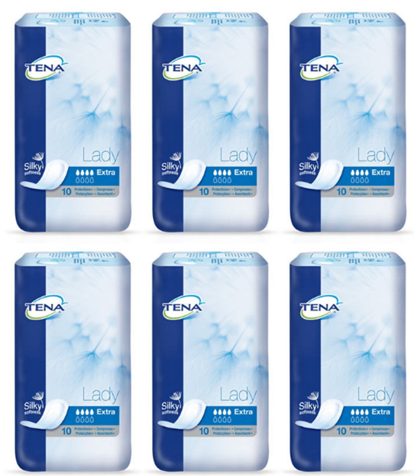60 Assorbenti TENA LADY Extra Assorbente anatomico e femminile Ripiegato