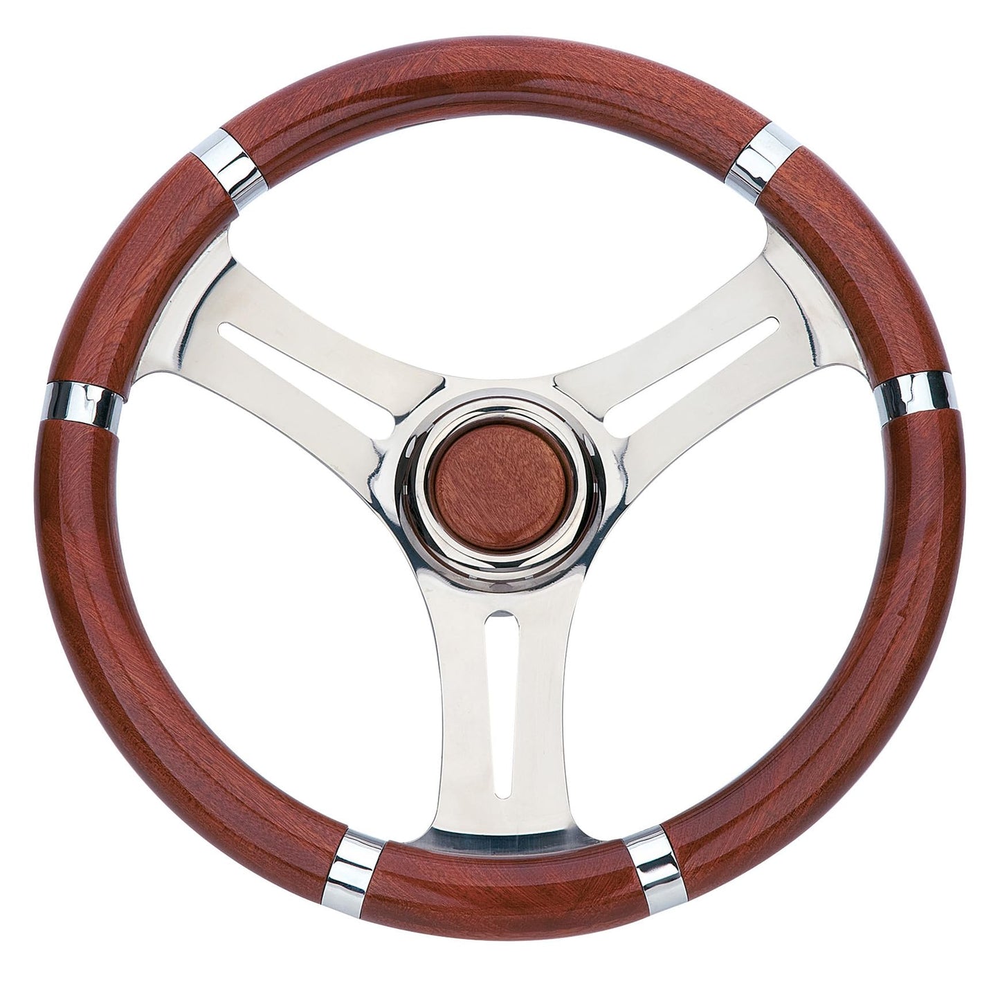 OSCULATI Volante B Inox/Mogano 350 mm