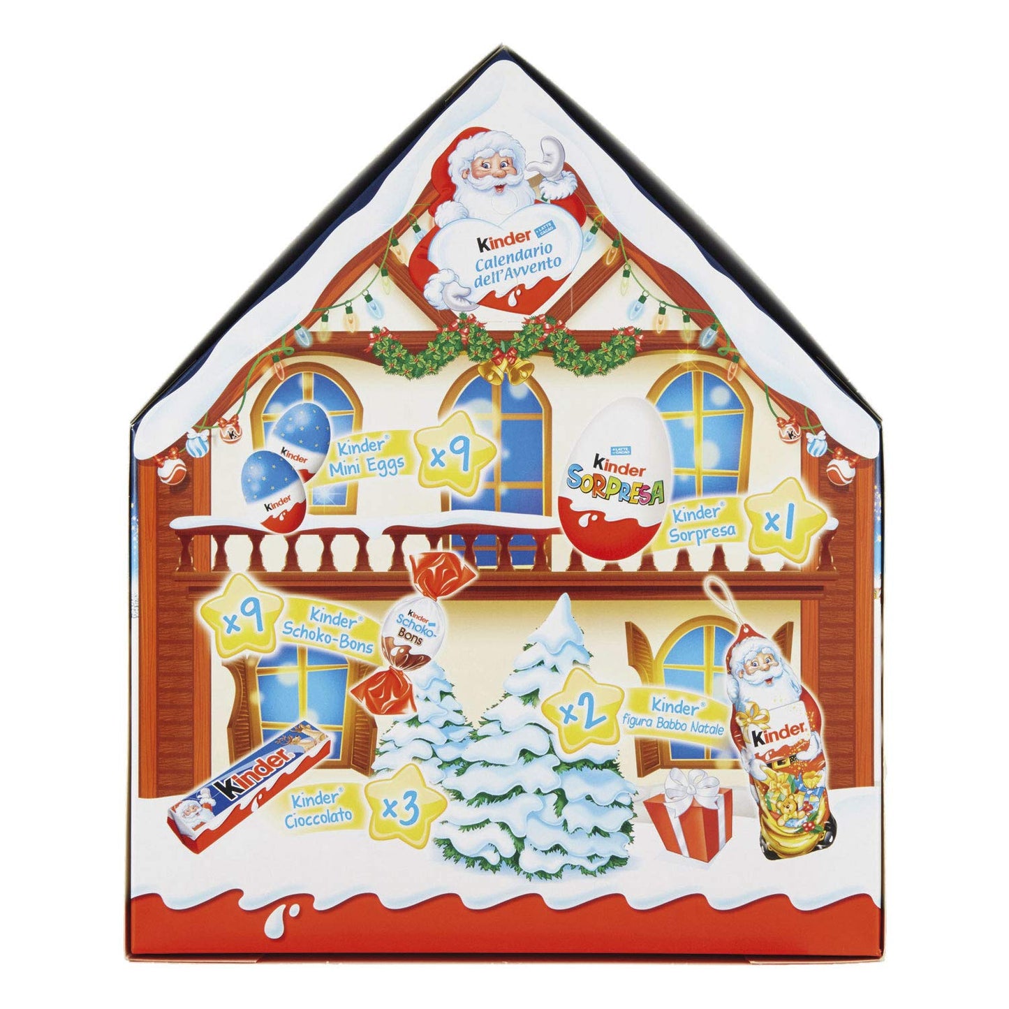 Kinder Calendario Avvento, snack al cioccolato assortiti, 184 gr