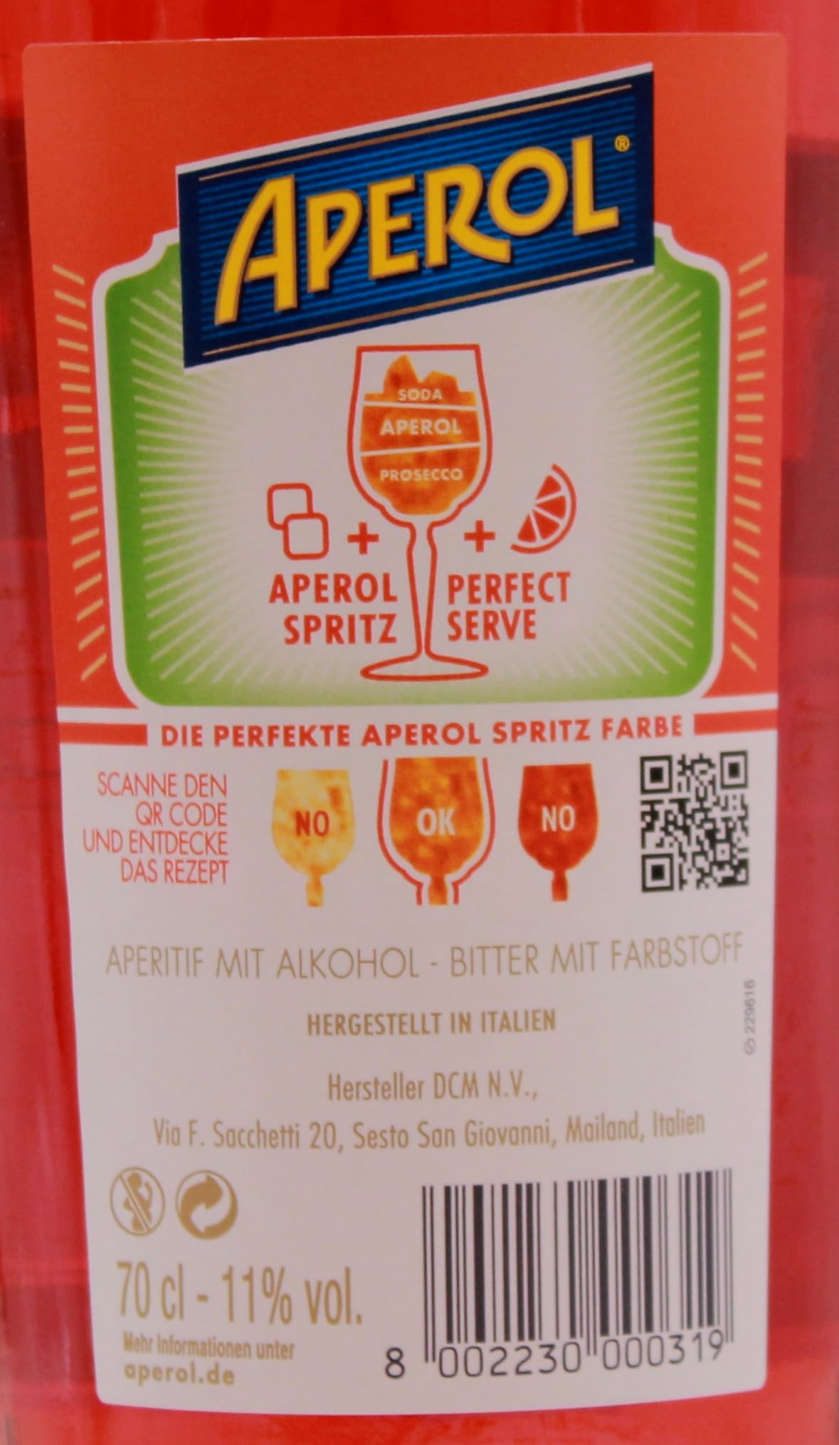 Aperol 15 ° 70 cl
