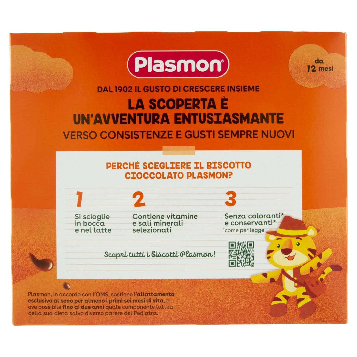 Plasmon Biscotto Cioccolato 320 g, da 12 Mesi