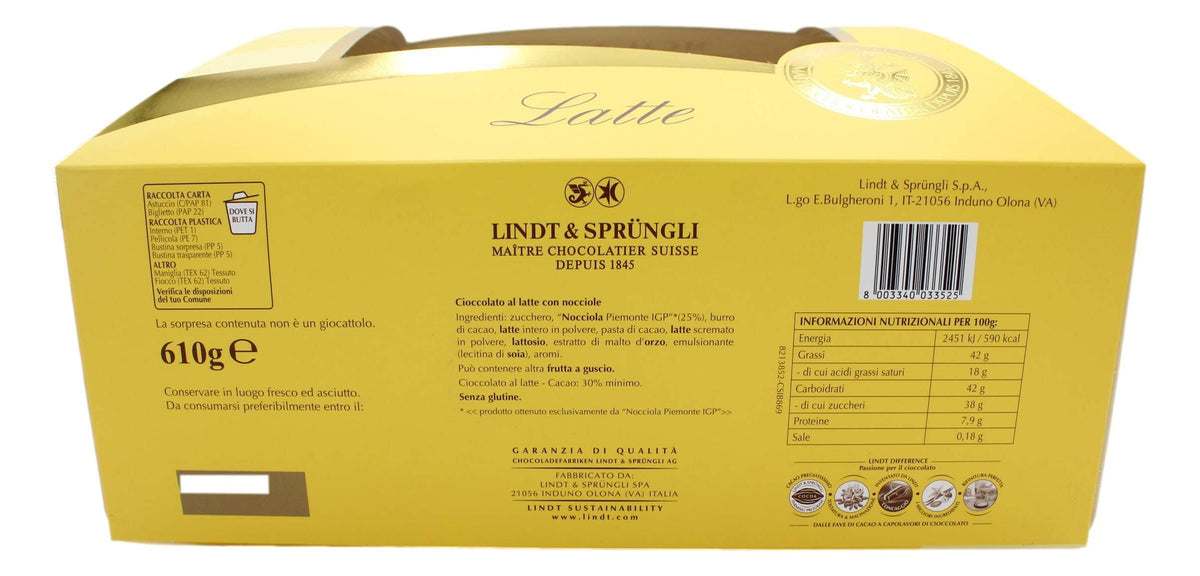 Lindt&Sprungli Uovo Noccior Latte Classico 610G - 610 g