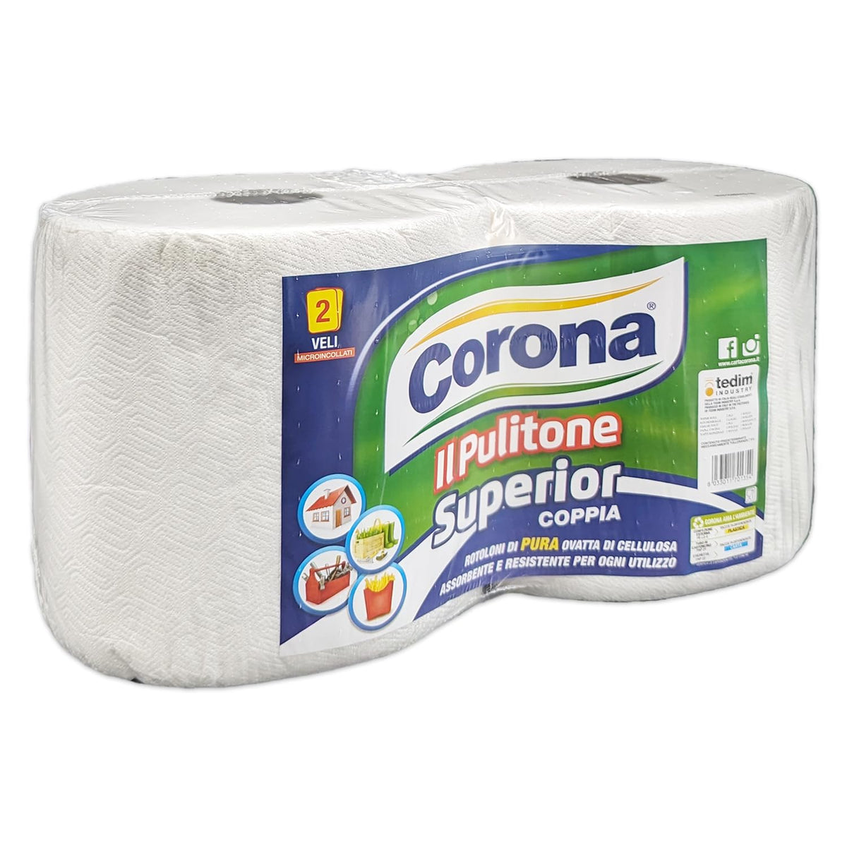 ROTOLONE ASCIUGATUTTO EXPERT PROFESSIONAL 2 VELI IN CELLULOSA CONFEZIONE 2 PEZZI