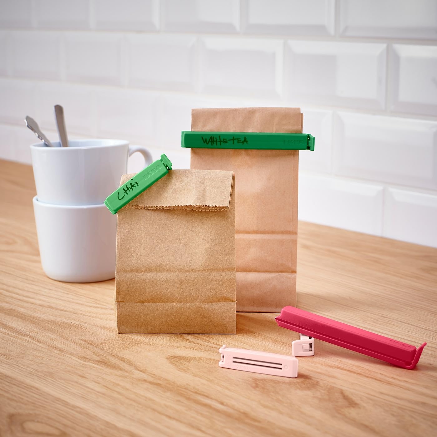 Ikea BEVARA - Clip di chiusura per sacchetti salvafreschezza, riutilizzabili, per alimenti, chiusura ermetica, ideali per cucina e casa