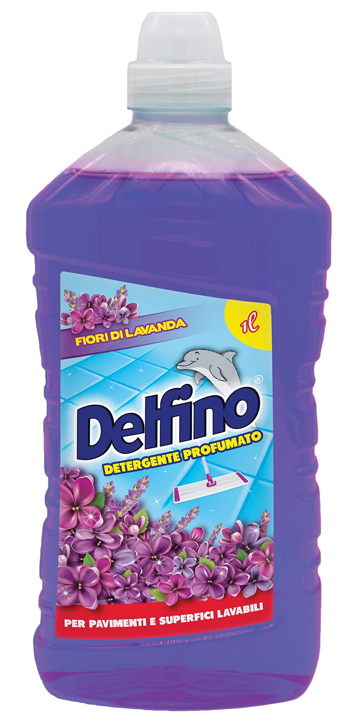 DELFINO Pavimenti fior di lavanda 1L detergente profumato prodotto per la casa