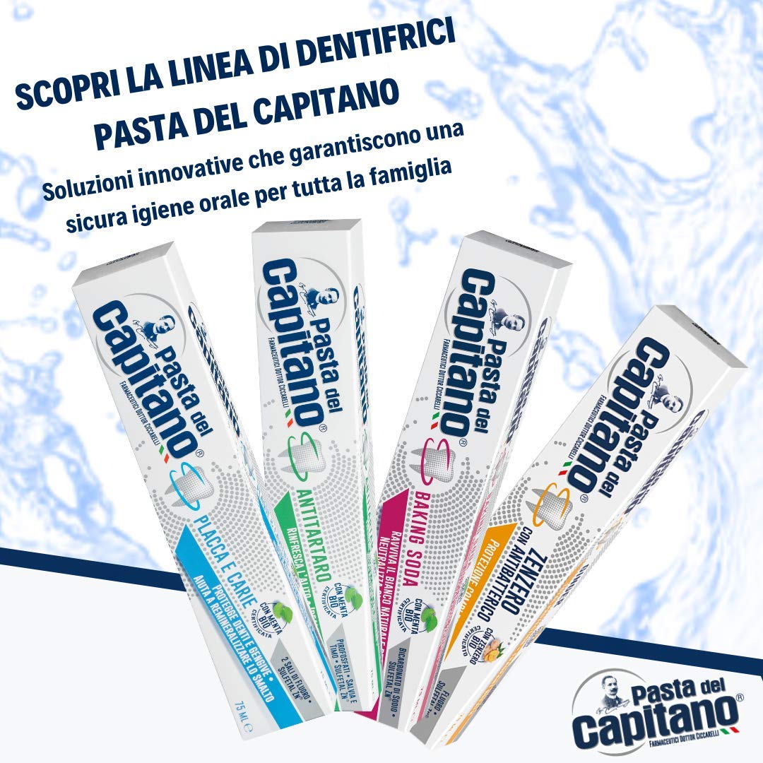 Pasta del Capitano Dentifricio Placca e Carie, 75ml