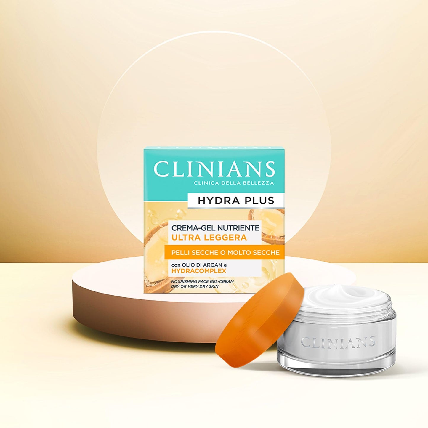 CLINIANS | Hydra Plus Crema-Gel Nutriente Ultra Leggera, Dermatologicamente Testato, Made in Italy, 50 ml