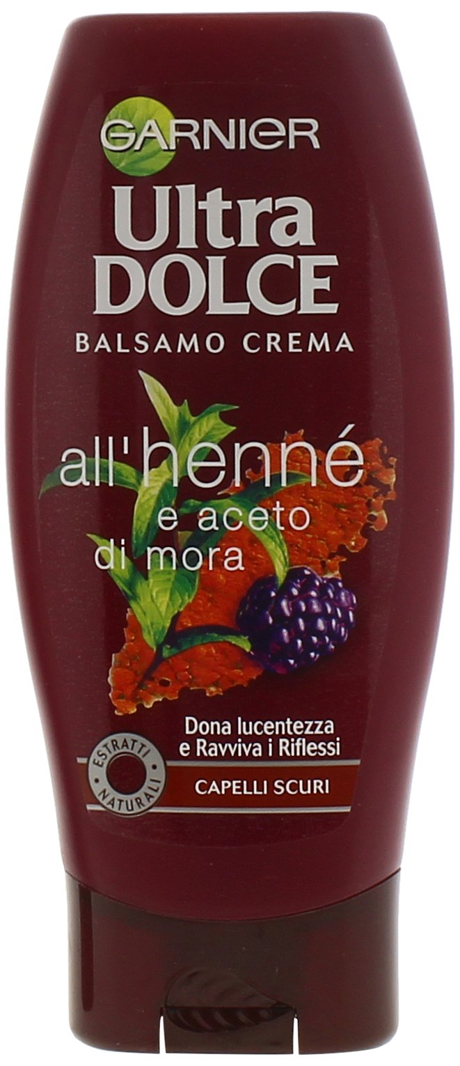 Garnier Ultra Dolce Henné e Aceto di Mora Balsamo per Capelli Scuri, 200 ml