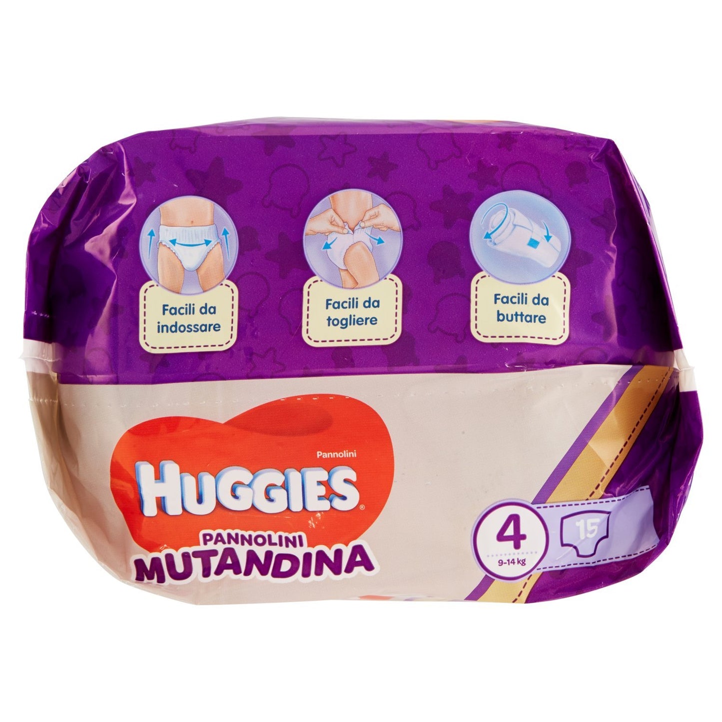 Huggies pannolini mutandina – Nappy (bambino/bambina, pannolini usa e getta, 9-14 kg, multicolore, 15 pezzi