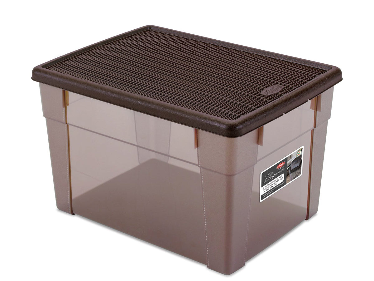 Stefanplast Elegance Scatola Visualbox, Plastica, Marrone, 39x29x24 cm, 1 unità
