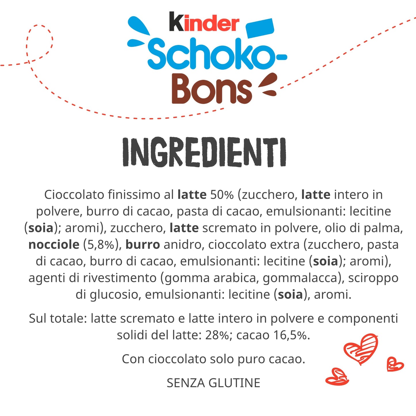 Kinder Schoko-Bons - Cioccolatini al Latte Ricoperti di Cioccolato Kinder con un Soffice Cuore al Latte e Granella di Nocciole, Senza Glutine, 12 Confezioni da 46 gr