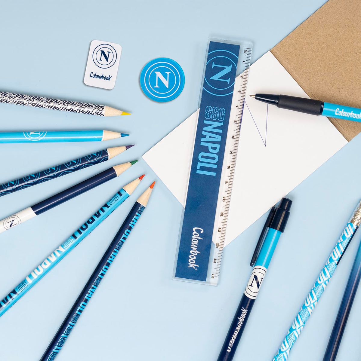 Colourbook Napoli - Set Cancelleria, Contiene 14 Pezzi, Official Licensee