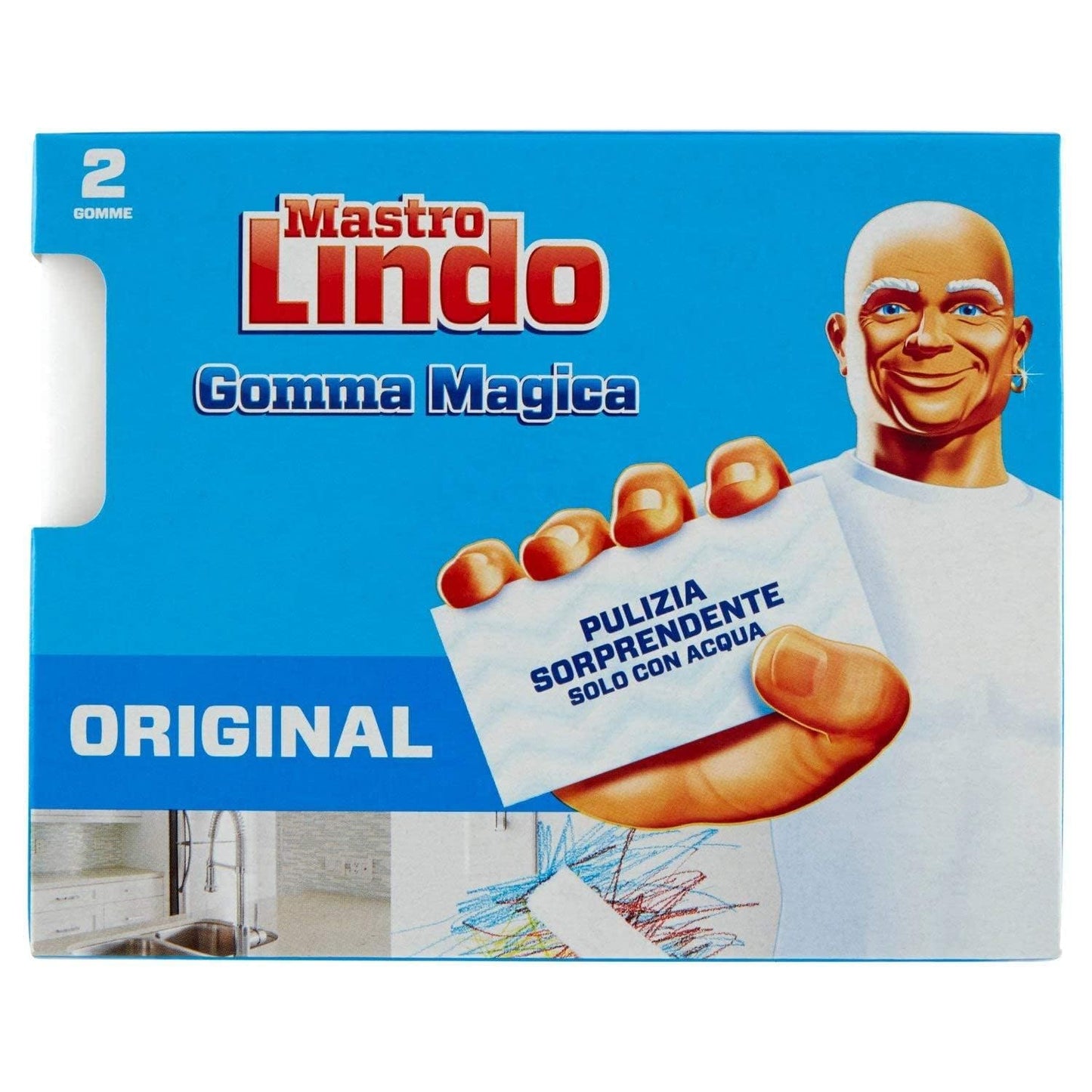 12 x MASTRO LINDO Gomma Magica 2 PEZZI