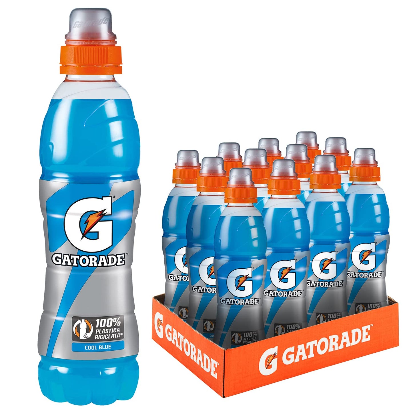 Gatorade, Sport Drink, Bevanda sportiva non Gassata Gusto Lampone, Aiuta il Reintegro dei Sali Minerali Persi, Formato da 12x500 ml