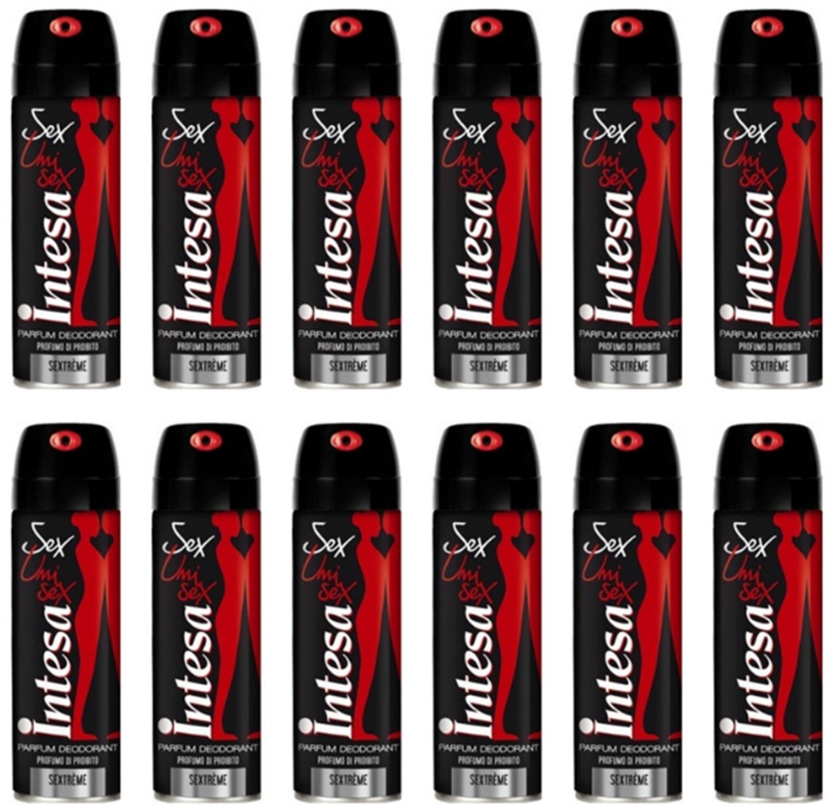 INTESA Set 12 Deodorante Spray Unisex Sextreme 125 Ml. Cura Del Corpo