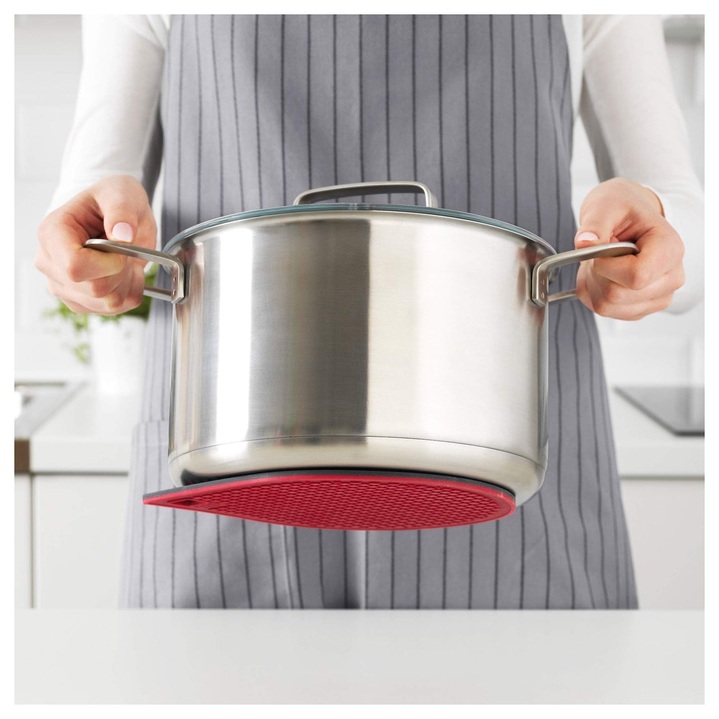 IKEA IKEA 365+ Gunstig 501.752.76 Sottopentola magnetico, rosso, grigio scuro