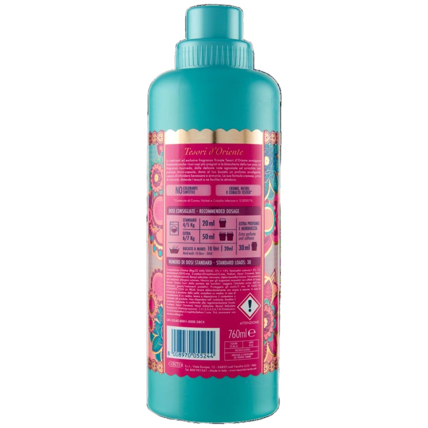 TESORI D'ORIENTE SET AMMORBIDENTE: Hammam - Persian Dream - Byzantium - Ayurveda 760 ml