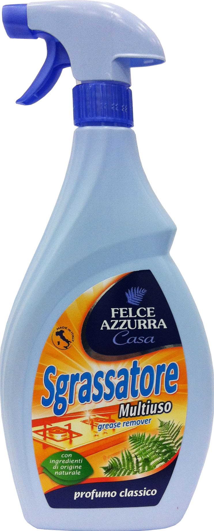12 x FELCE AZZURRA Sgrassatore Spray Profumo Classico 750 Ml