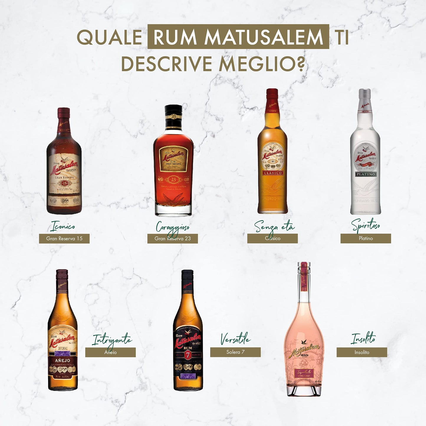 Matusalem - Añejo, Miscela di Rum Scuri Invecchiati di Alta Qualità, 100 cl