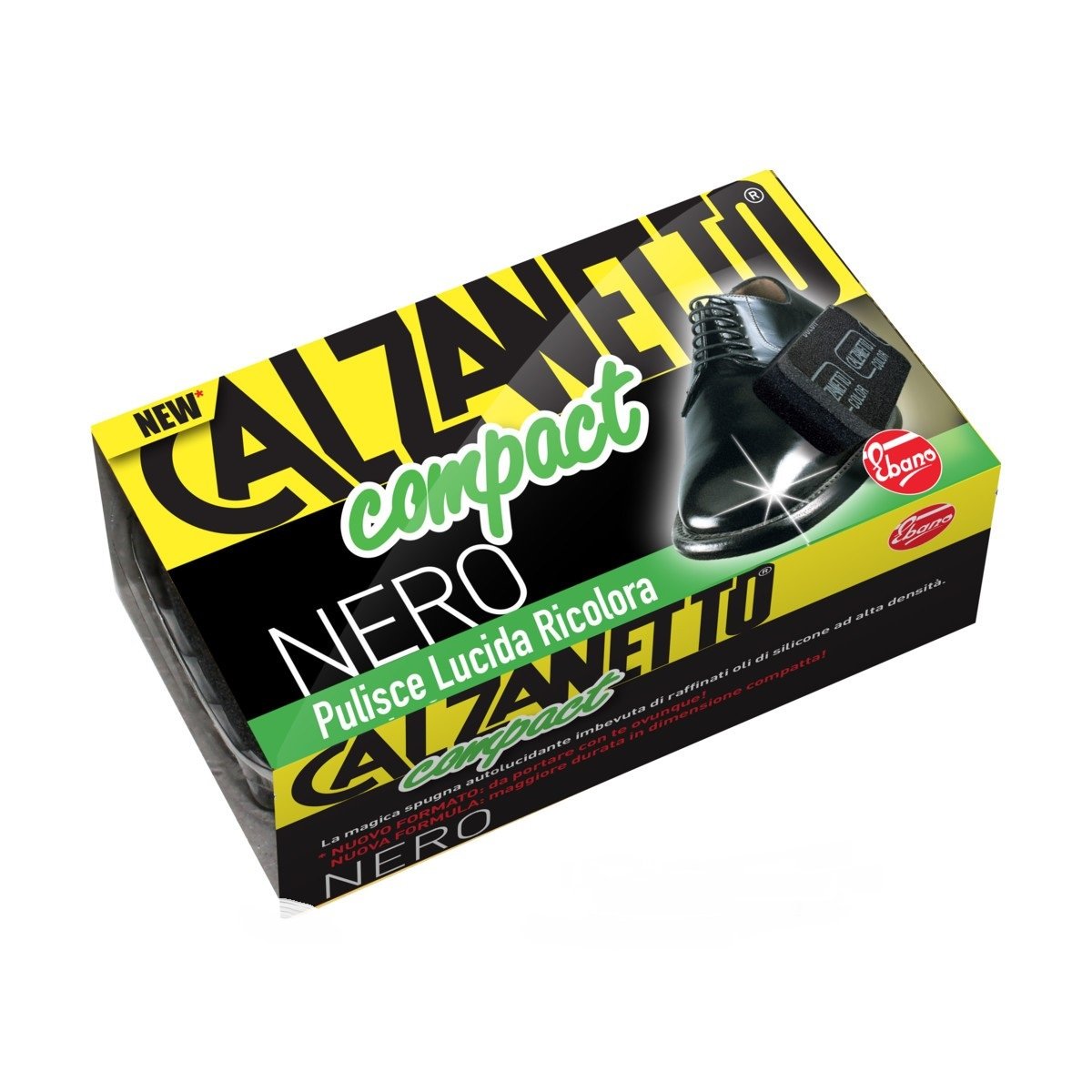 CALZANETTO COMPACT SPUGNA AUTOLUCIDANTE NERO