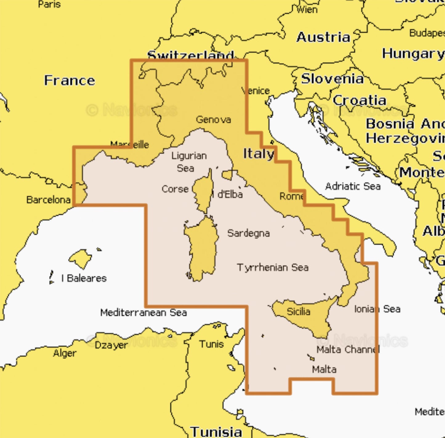 Navionics+ Reg. TIRRENO NAEU012R