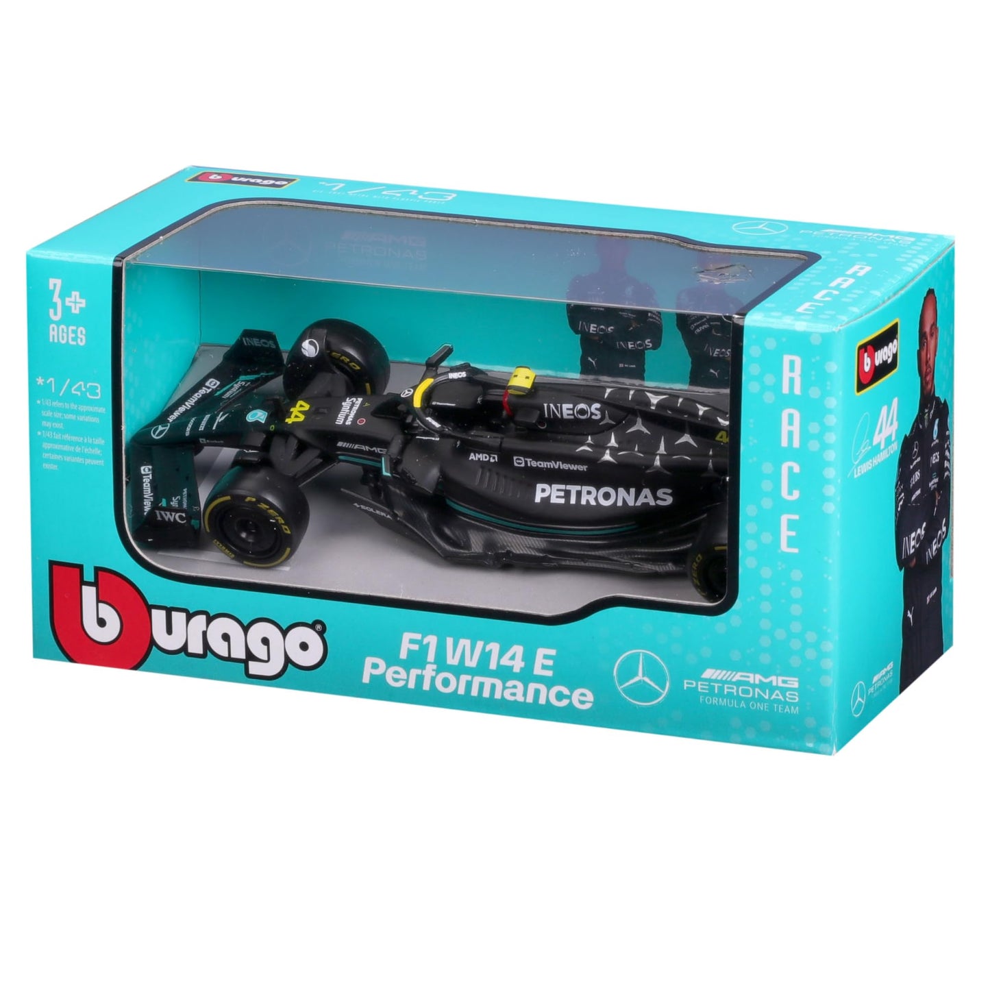 Bburago 18-38080 Race - Mercedes AMG F1 W14 E Performance #44-1:43