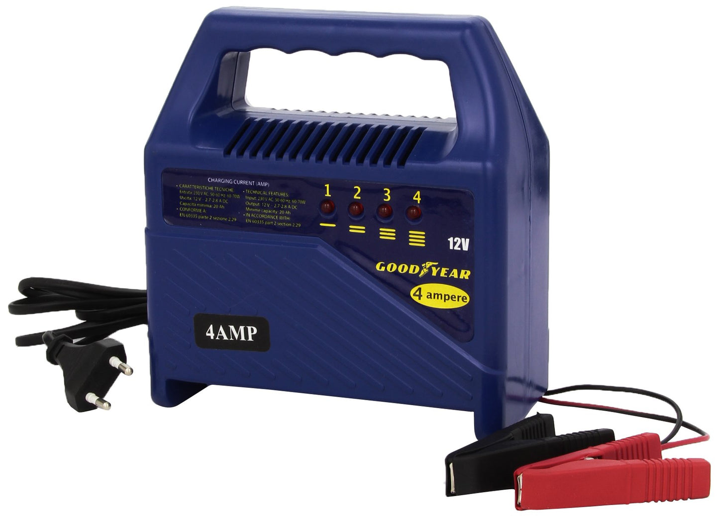 Bottari 77350 Good Year Carica Batteria 4 Ampere 12V, 230V
