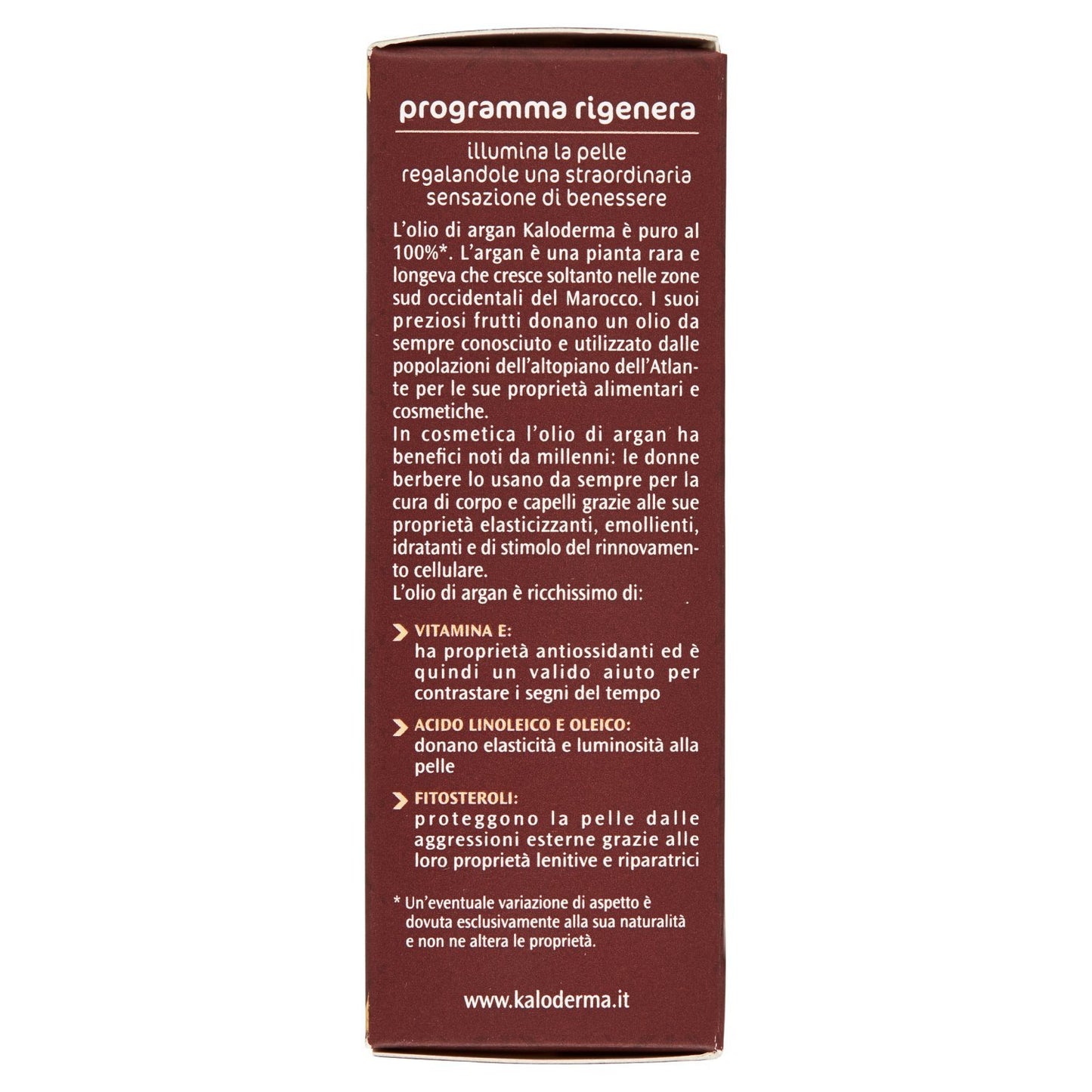 Kaloderma Olio Puro di Argan Rigenera -28 gr