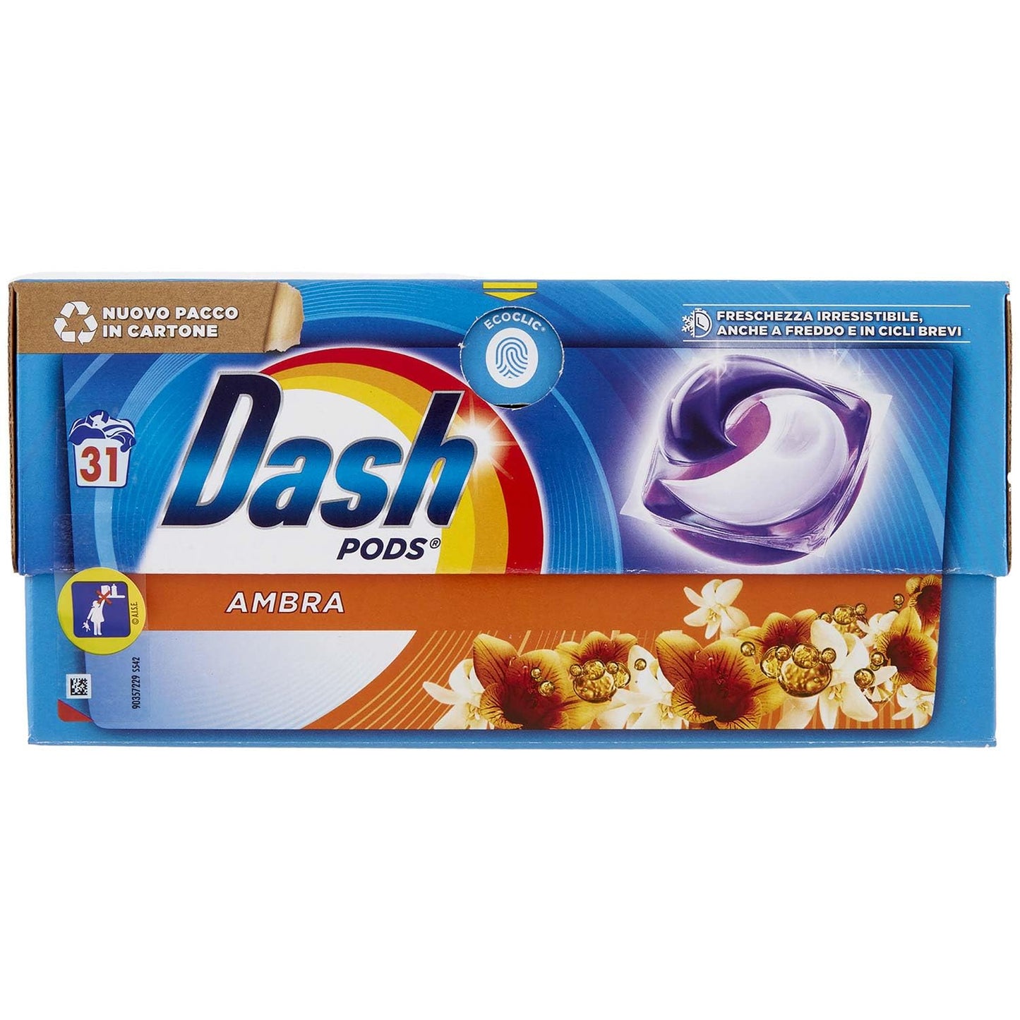 Dash Detersivo Lavatrice Pods Ambra 31 Lavaggi, 31pz