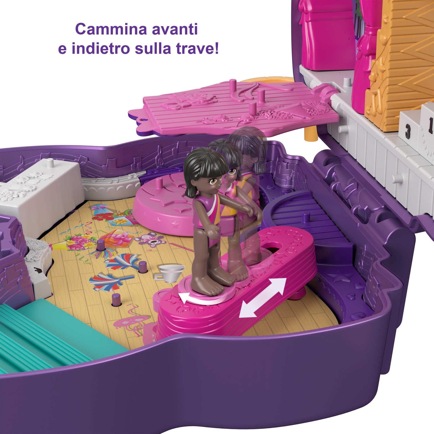 Polly Pocket - Cofanetto Fiocchetto di Danza con Accessori, Giocattolo per Bambini 4+ Anni, HCG17