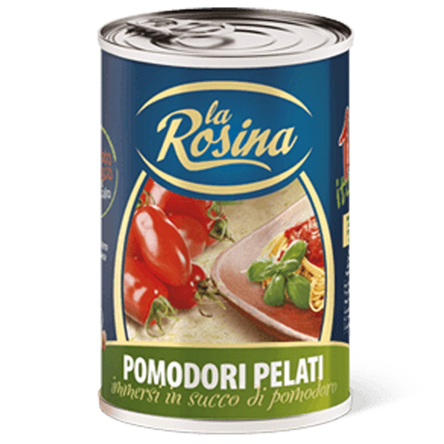 24 x POMODORI PELATI LA ROSINA 400 GR BARATTOLO LATTINA SUCCO POMODORINI 100%