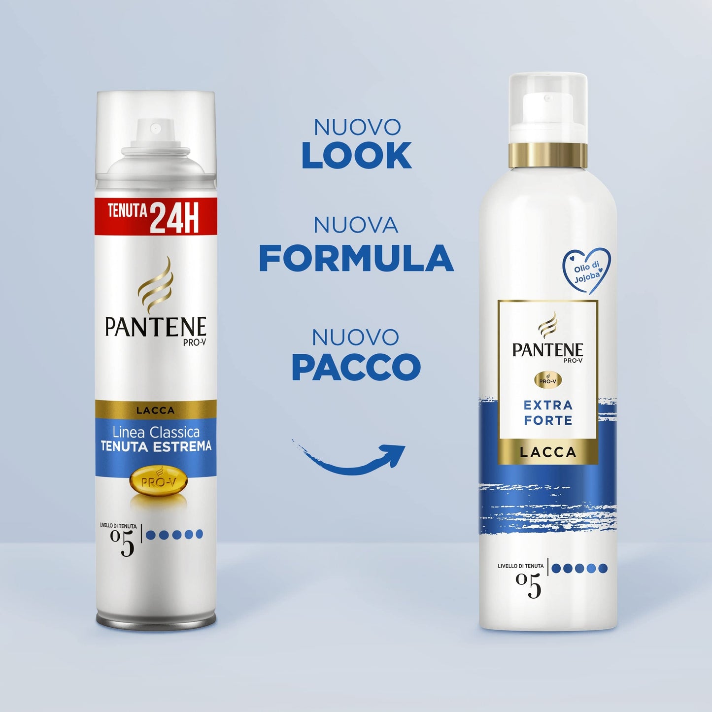 Pantene Pro-V Lacca Per Capelli, Extra Forte, Con Olio Di Jojoba, Termoprotettore, Fissa Il Tuo Look A Lungo Senza Effetto Cartone, Protegge Da Umidità E Raggi UV, 250ML