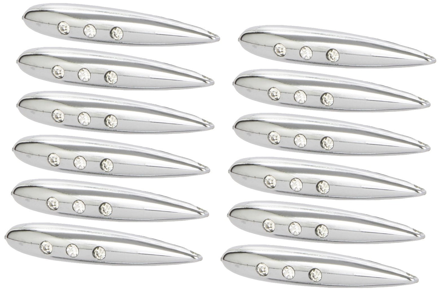 Bottari 29041 29041 12Pz. Salvaporta Crystal - Adesivi - Colore Cromo/Cristallo Trasparente, Cromo, Set di 12