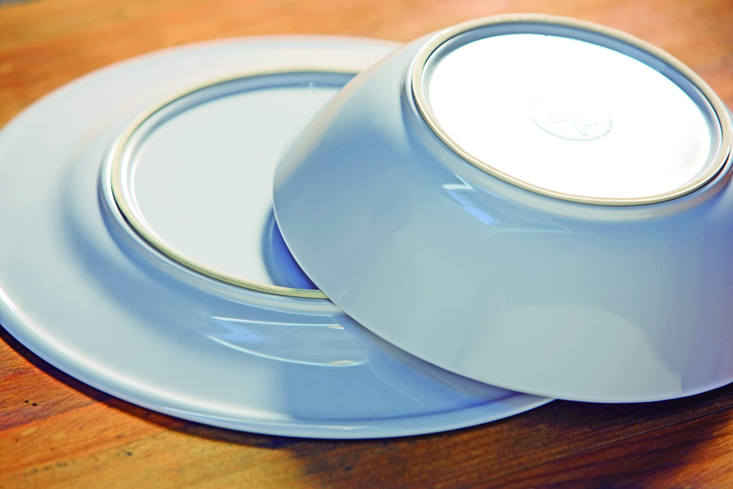 Marine Business Regata Pack stoviglie con Cestino Rotondo, Melamina, Multicolore, 25 x 25 x 25 cm, 16 Pezzi