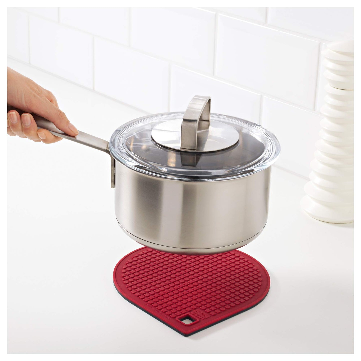 IKEA IKEA 365+ Gunstig 501.752.76 Sottopentola magnetico, rosso, grigio scuro