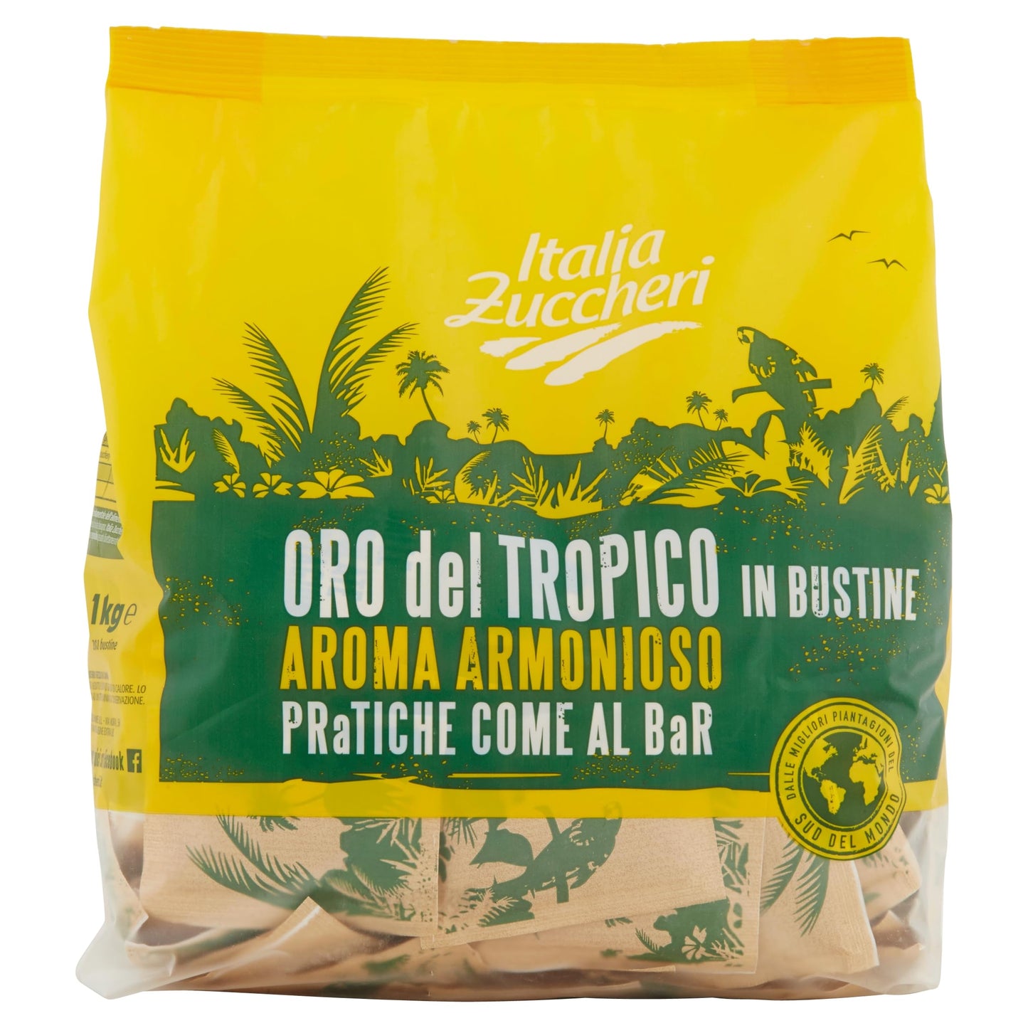 ZUCCHERO DI CANNA IN BUSTINE ORO DEL TROPICO GR. 1000