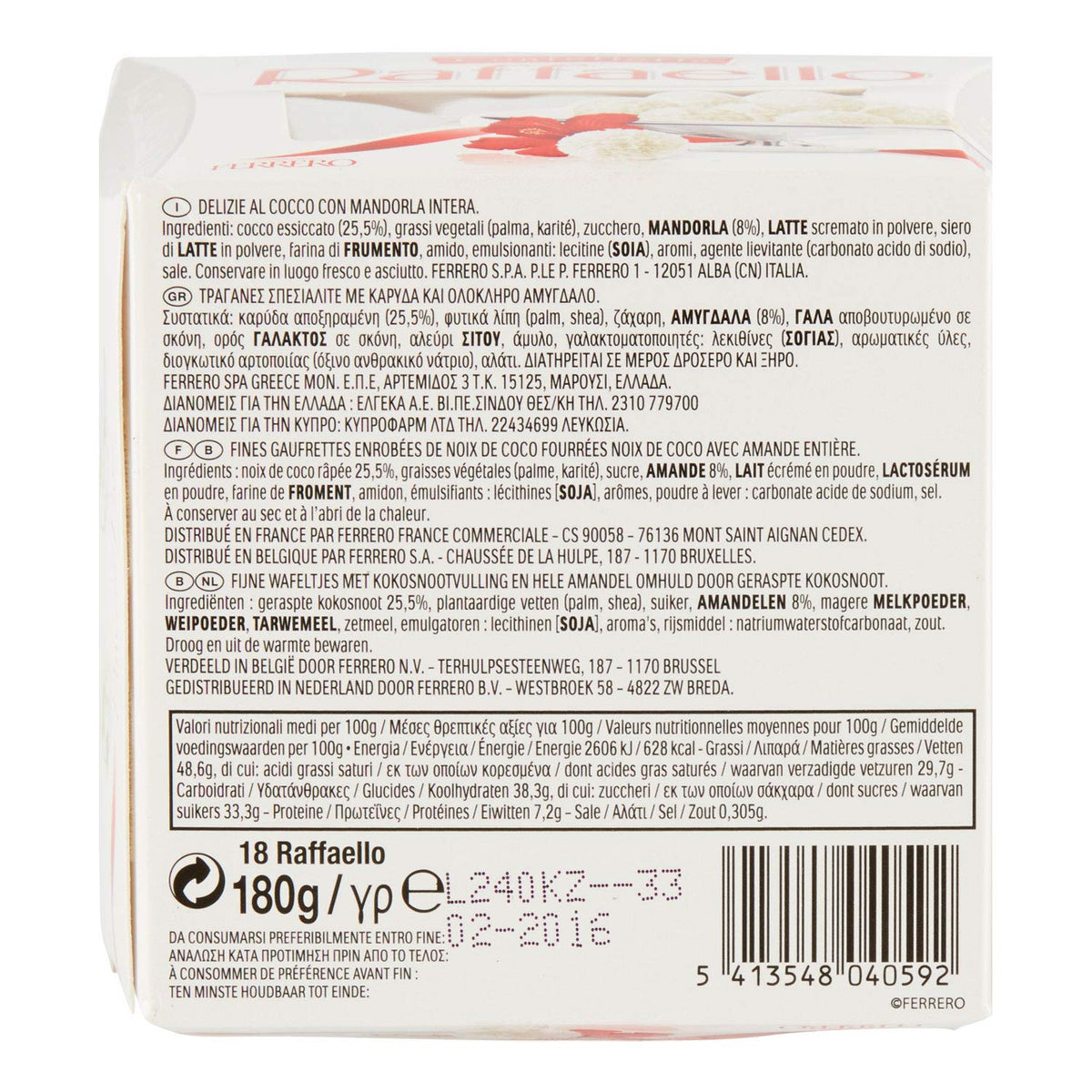 Raffaello Cioccolatini Coco, 180g