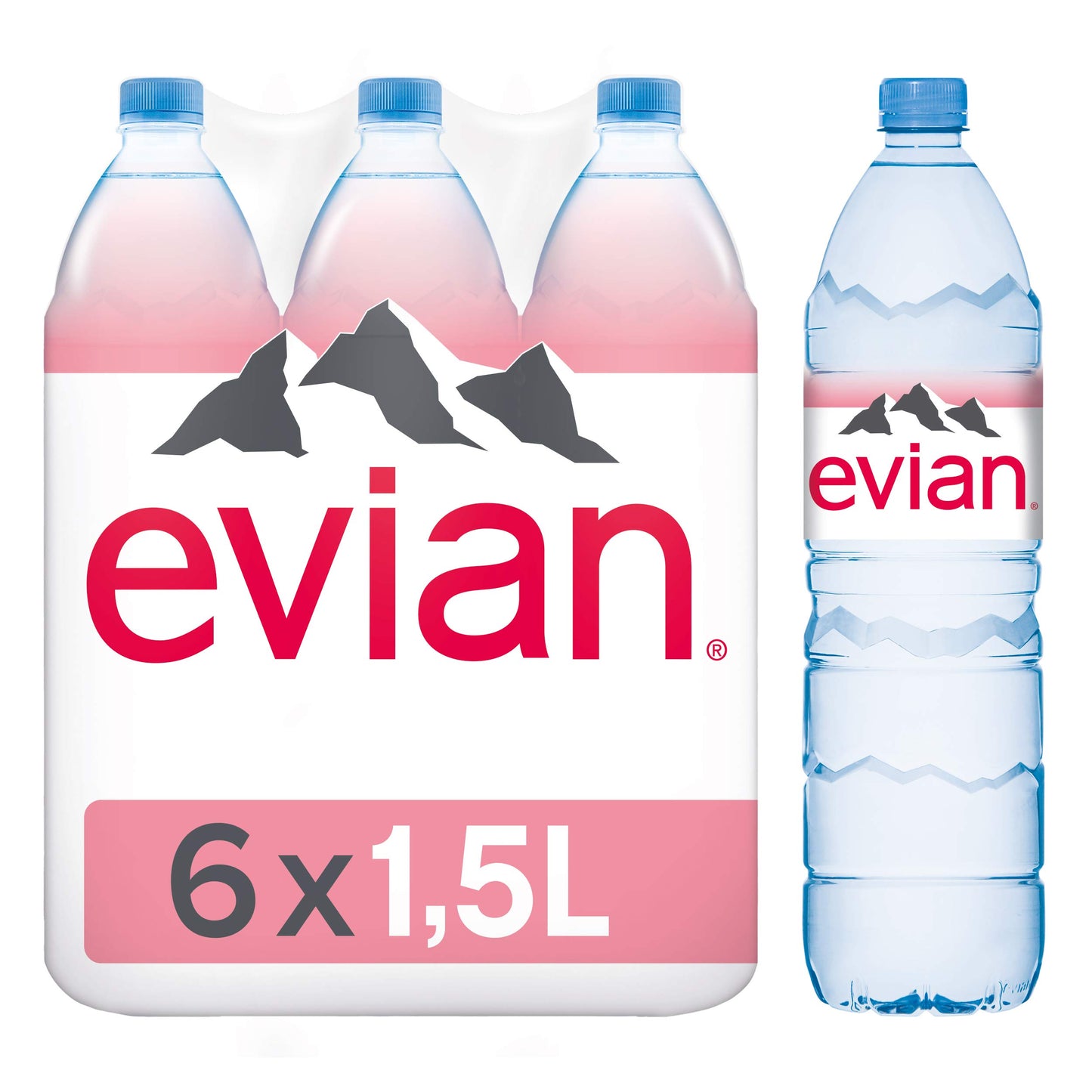 Evian Acqua minerale 6 bottiglie PET x 1,5 litri