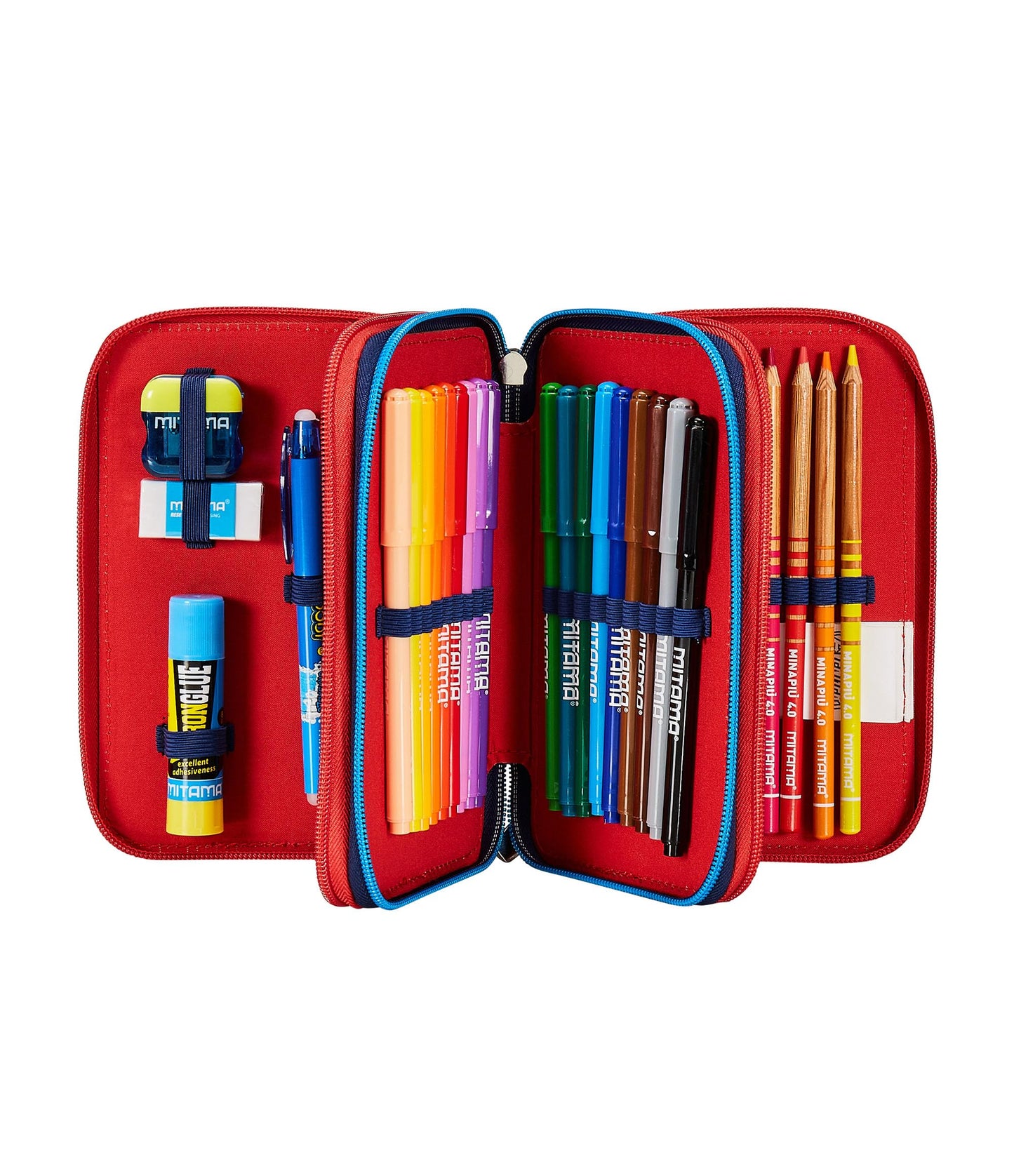 Seven Astuccio Scuola 3 Scomparti, Disney - CAPTAIN AMERICA - LEGENDAY AVANGE, Blu Rosso - Portapenne Multi Scomparto Con Matite, Penne e Colori, Accessori Zaino, Zaino Scuola - Astuccio Bambino