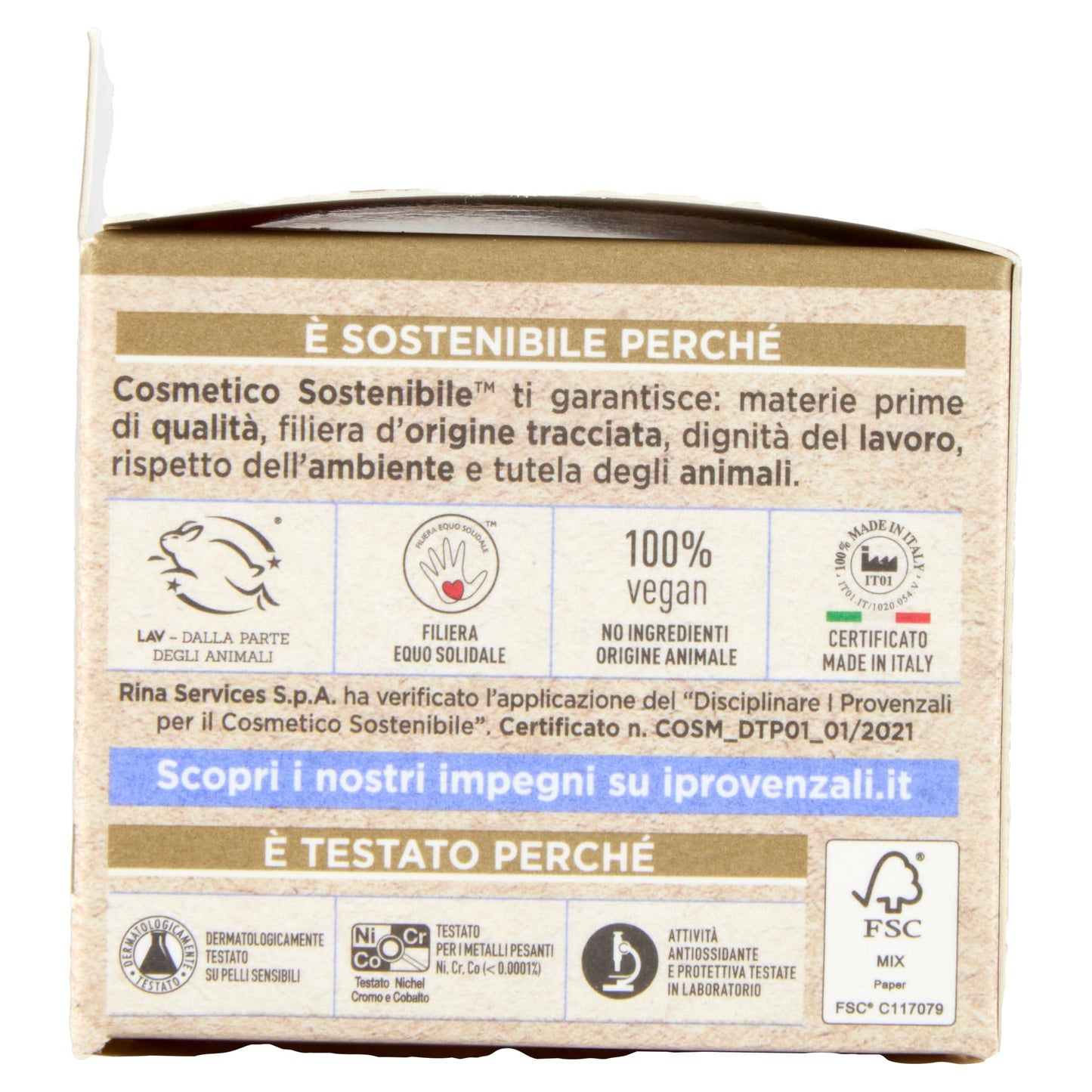 I PROVENZALI CREMA VISO BIOLOGICA ANTIETÀ 50ML.ALL'OLIO DI ROSA MASQUETA