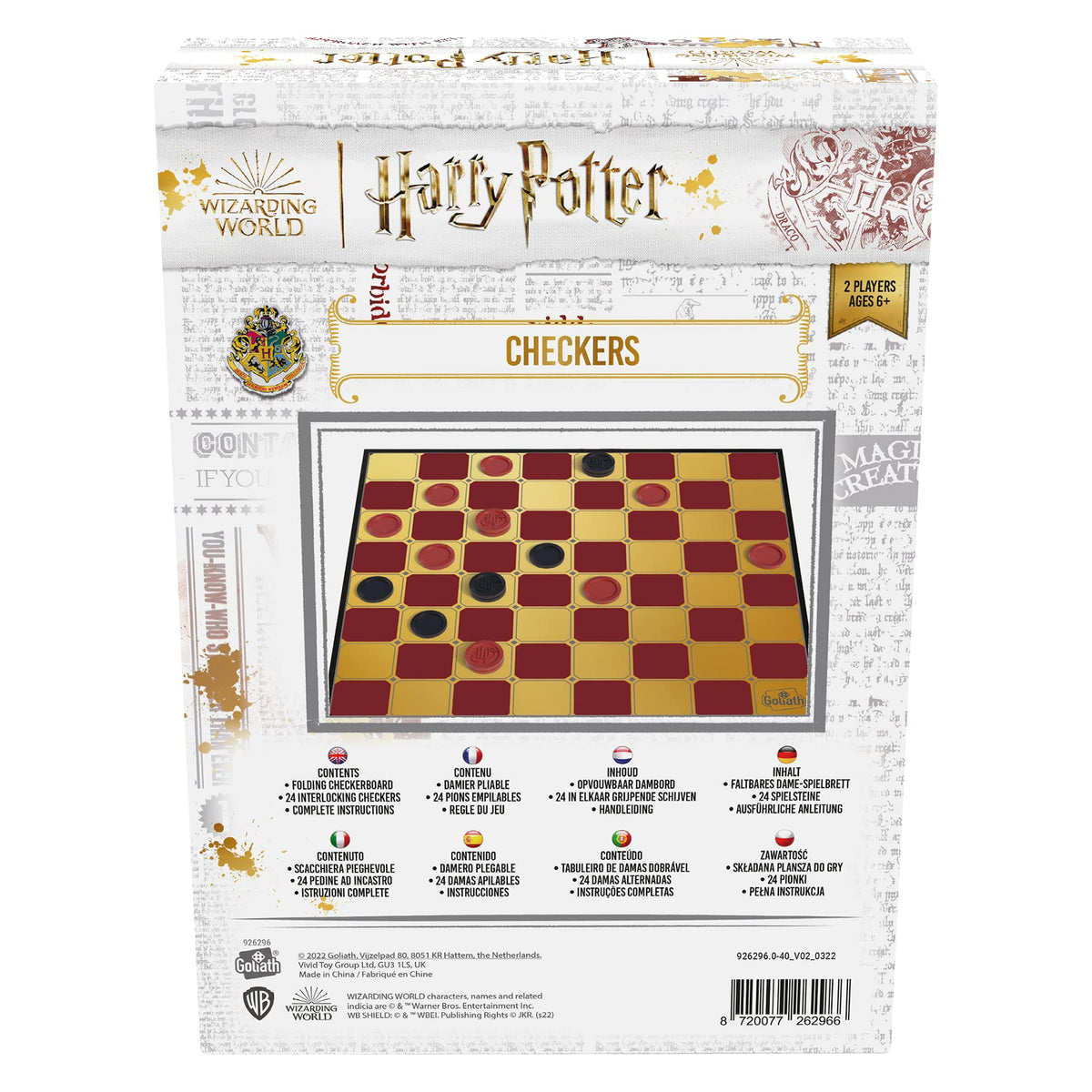 GOLIATH Harry Potter Dama, Gioco da Tavolo per Bambini e Bambine dai sei anni in su, Gioco Classico Harry Potter, Multicolore