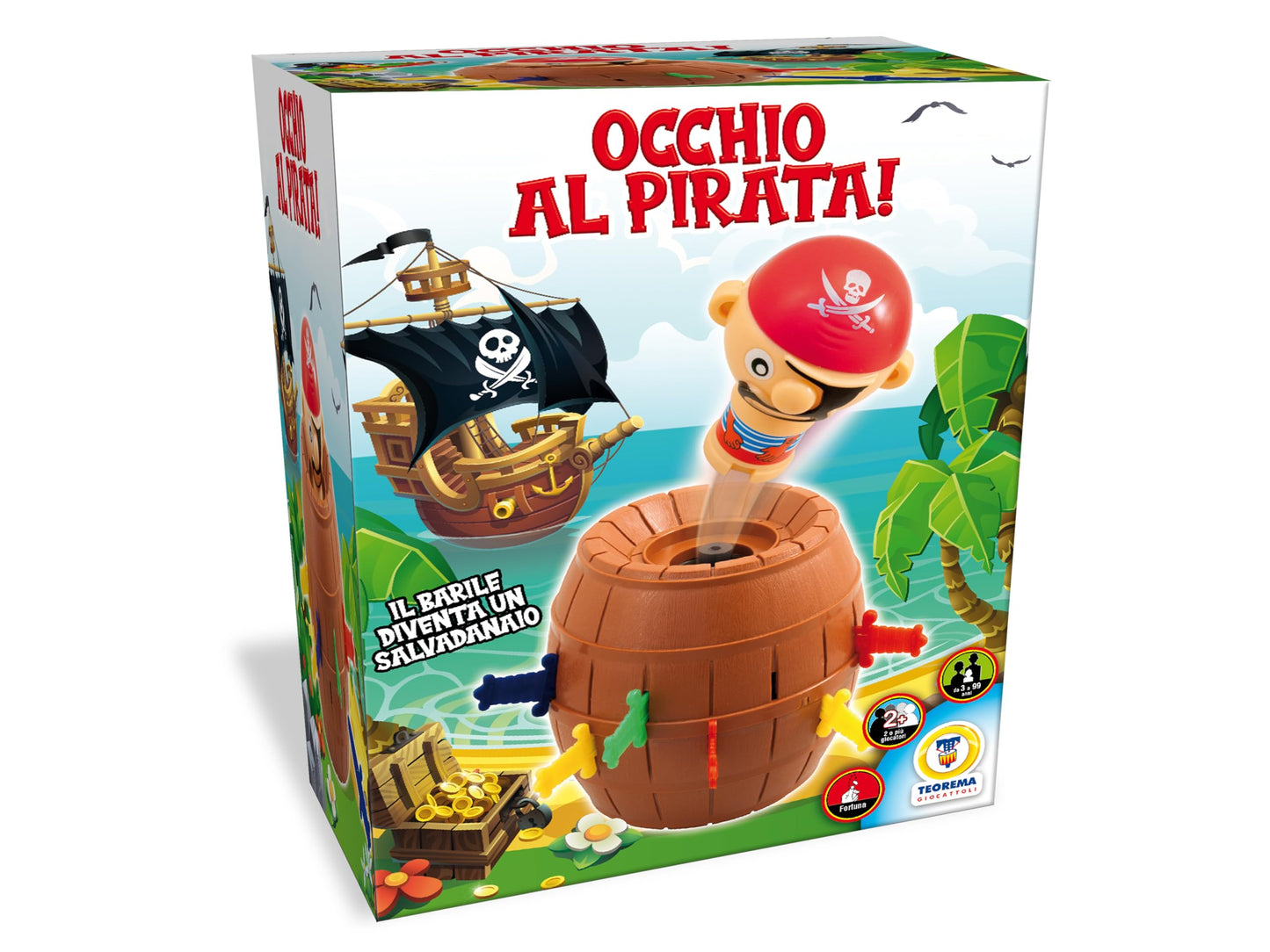 Teorema Giochi VD65172 Gioco in Scatola Attenti al Pirata, Multicolore
