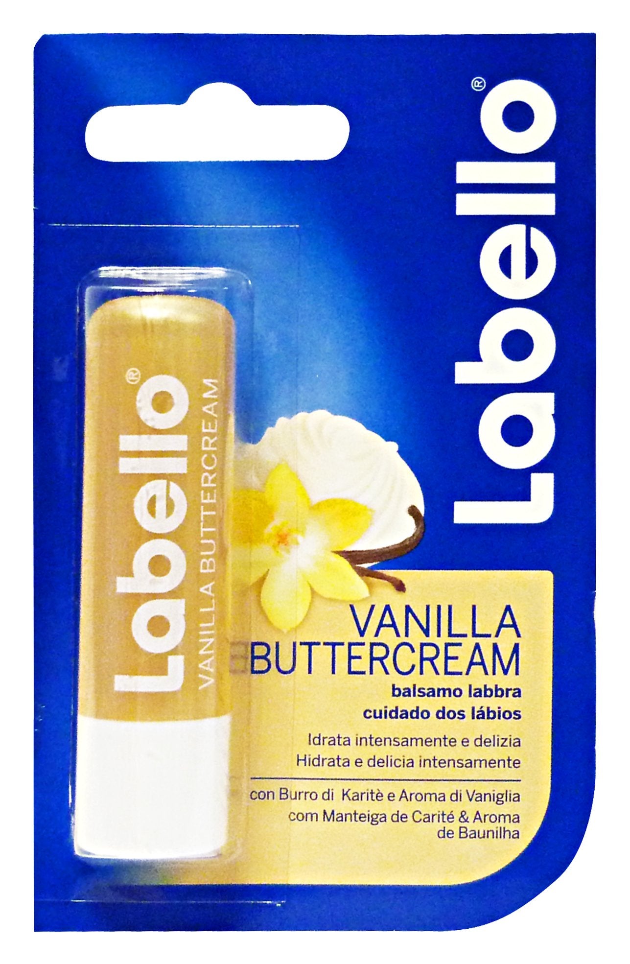 Labello- 1 Stick Vanilla Buttercream 4,8G ORIGINA BALSAMO Labbra Aroma Vaniglia, Multicolore, 88000