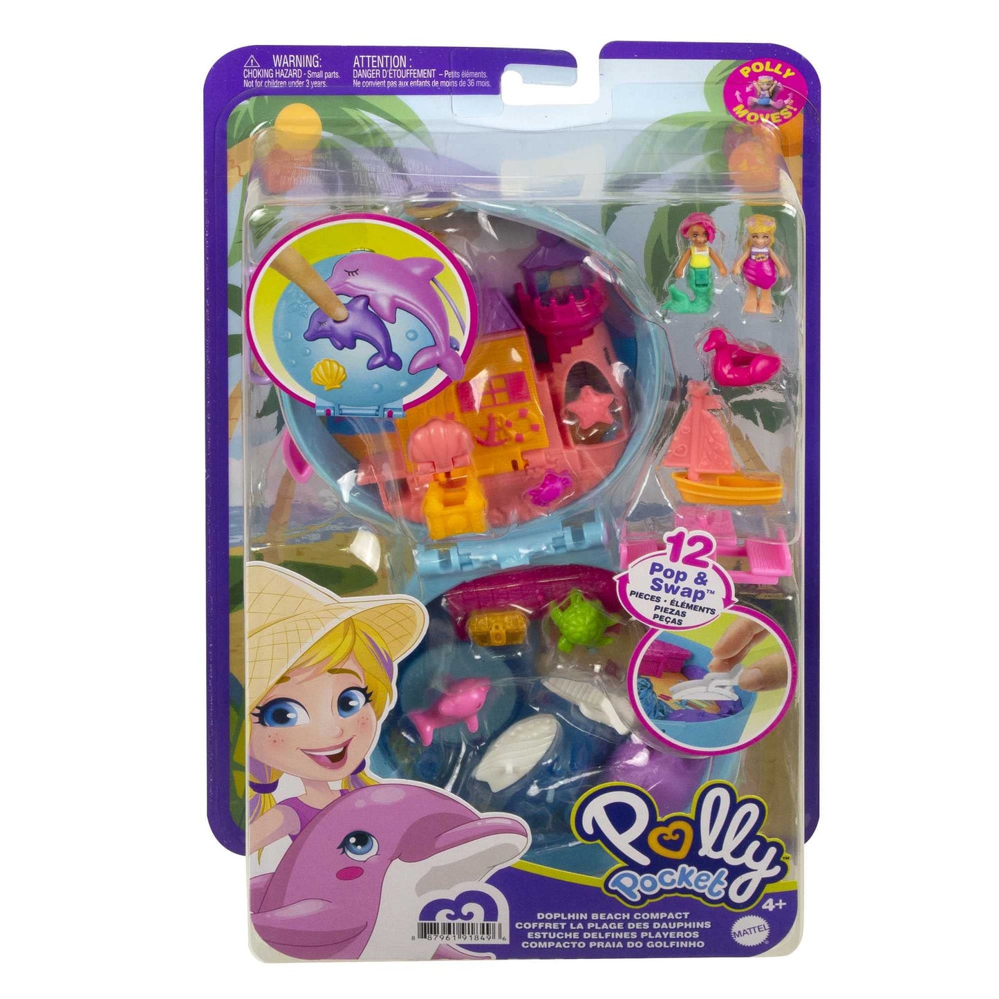 Polly Pocket - Cofanetto Fiocchetto di Danza con Accessori, Giocattolo per Bambini 4+ Anni, HCG17
